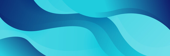 Blue abstract banner background