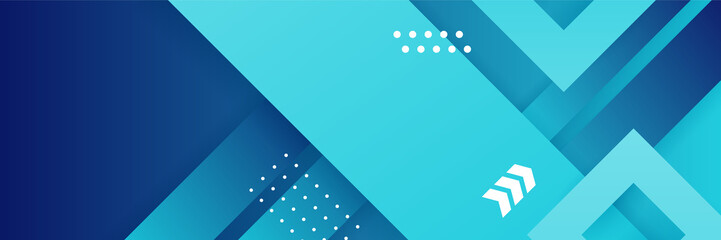 Blue abstract banner background