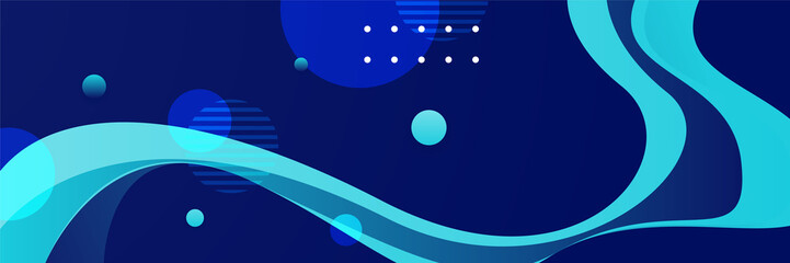 Blue abstract banner background