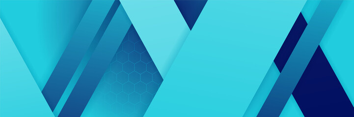 Blue abstract banner background