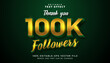 © Farhad - 3D Thank You 100K Followers text effect - Editable text effect