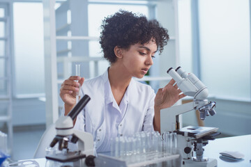 female scientist working in the lab