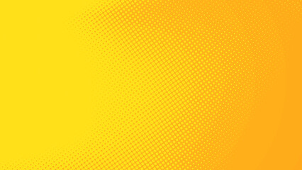 Wall Mural - dots halftone yellow orange color pattern gradient texture background.