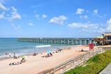 Fototapeta Paryż - Flagler Beach and fishing pier located between St Augustine and Daytona Beach in Florida