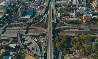 Wall Mural - CARACAS, VENEZUELA - MAY 2022 - Aerial panoramic view of the La Arana distributor, Panoramic View of Francisco Fajardo highway in Caracas, Venezuela