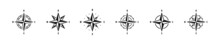 Compass Icons. Wind Rose. Nautical Map. Compass Icon Collection. West East North South Direction Icons Set. Vector Grapic