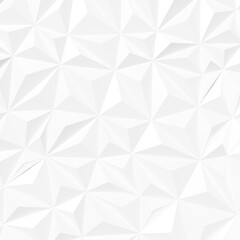 Abstract white low poly triangle geometric background. 3d rendering.
