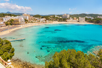 Mallorca, Paguera. View of Palmira beach