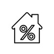 dom ze znakiem procentu  - ikona wektorowa