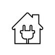 dom elektryczność - symbol, instalacja elektryczna