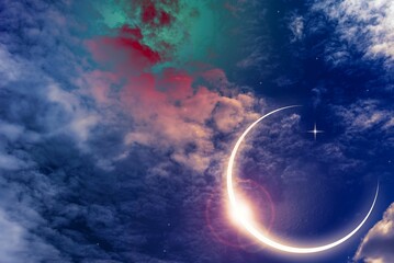 background space phenomenon, moon eclipse