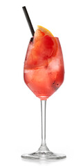 Canvas Print - glass of grapefruit spritz cocktail