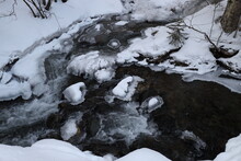 Frozen Snowy Winter River