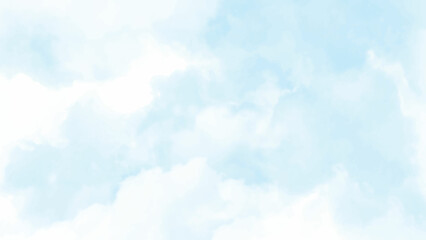 Wall Mural - blue sky with white cloud. hand-drawn sky graphic design web page material background computer drawi