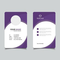 Wall Mural - Modern and Clean Business id Card Template Design