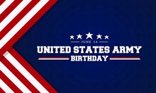 United States Army Birthday Vector Illustration. Suitable For Poster, Banners, Background And Greeting Card. 