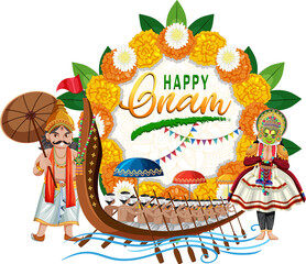 Wall Mural - Onam Hindu harvest festival poster