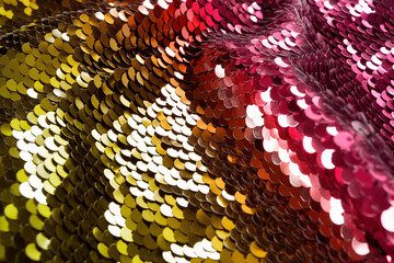 Sticker - Colorful sequins fabric