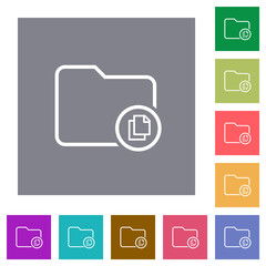 Canvas Print - Copy directory square flat icons