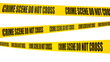 Leinwandbild Motiv Crime scene tape with word crime scene do not cross isolated on white background.  Crime scene restricted area tape.