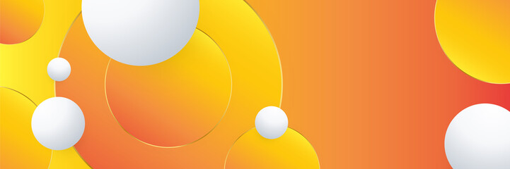 Orange abstract banner background