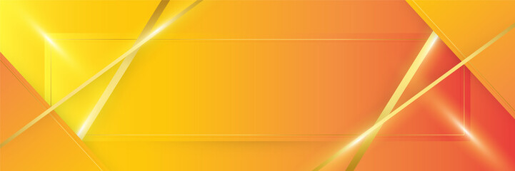 Orange abstract banner background