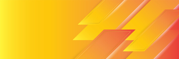 Orange abstract banner background