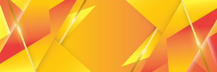 Orange abstract banner background