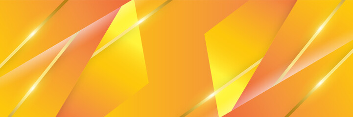 Orange abstract banner background
