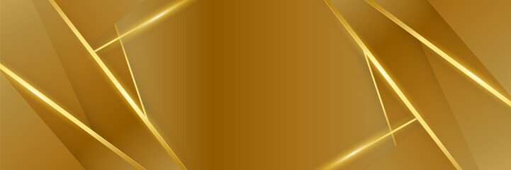 Wall Mural - Abstract gold banner background