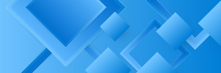 Blue abstract banner background