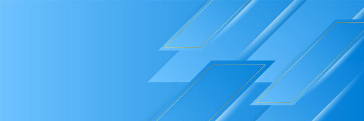 Blue abstract banner background