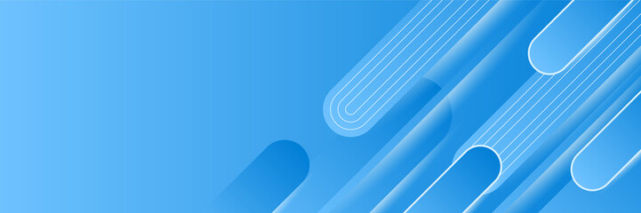Blue abstract banner background