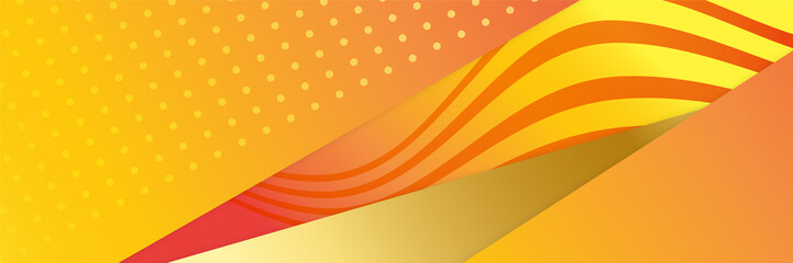 Orange abstract banner background