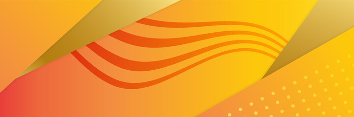 Orange abstract banner background
