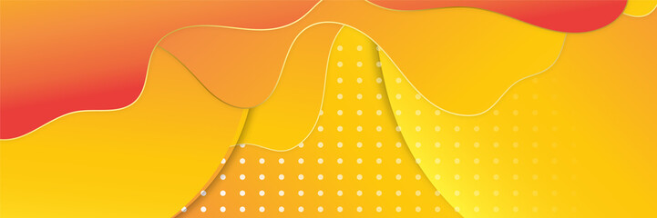 Orange abstract banner background