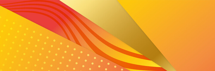 Orange abstract banner background