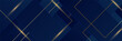 © Roisa - Blue and gold abstract banner background