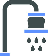 Poster - Vector Design Shower Icon Style