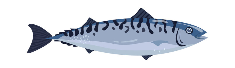 Wall Mural - Mackerel fish Seafood icon. Vector illustration