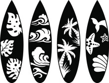 Surfboards Vector, Surf Vector, Surfing, Surf Board Silhouette, Beach Surf Clipart, Summer, Sea