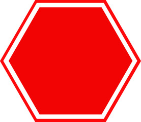 Red warning traffic sign