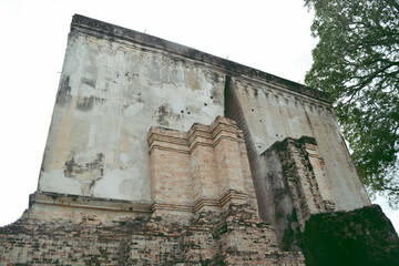 Wall Mural - Old cement church of the ancients in the Historical Park at Sukhothai.