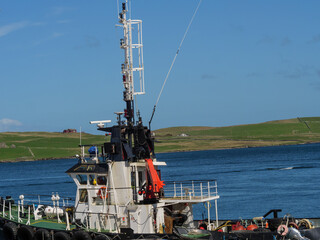 Wall Mural - Die Shetland-Inseln mit der Stadt Lerwick