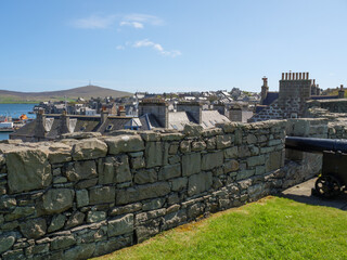 Wall Mural - Die Shetland-Inseln mit der Stadt Lerwick