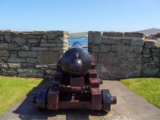 Wall Mural - Die Shetland-Inseln mit der Stadt Lerwick