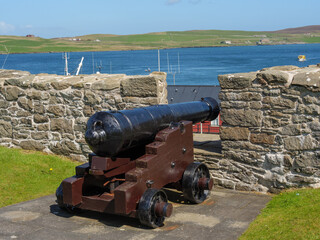 Wall Mural - Die Shetland-Inseln mit der Stadt Lerwick