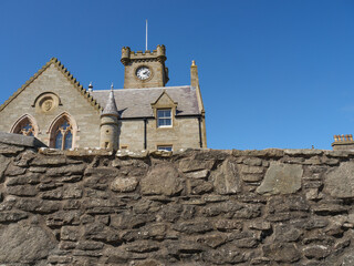 Wall Mural - Die Shetland-Inseln mit der Stadt Lerwick