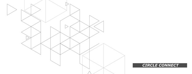 Poster - Triangles graphic geometry illustration. Vector banner design. Business computer background. Hexagons art