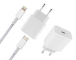 power adapter for phone tablet, on white background